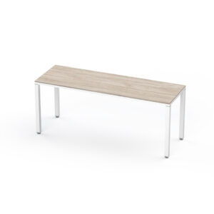 Escritorio Sencillo Billydesk 180x60 cm Encino Polar Estructura Blanco