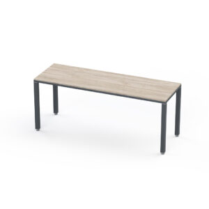 Escritorio Sencillo Billydesk 180x60 cm de Melamina Encino Polar y Estructura Metálica Oxford