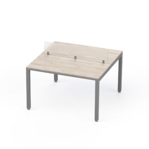 Configuración Frente a Frente Billydesk 120 cm Encino Polar Estructura Oxford