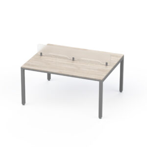 Configuración Frente a Frente Billydesk 150 cm Encino Polar Estructura Oxford