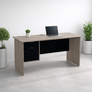 Escritorio con Papelera y Archivo Izquierdo 150 x 60 cm (Ceniza)