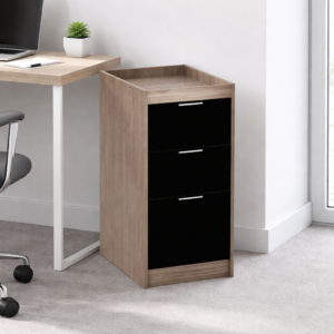 Archivero Vertical con 3 gavetas y 1 entrepaño (Ceniza)