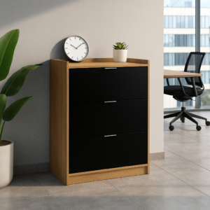 Archivero Horizontal Fijo con 3 gavetas (Monarca)