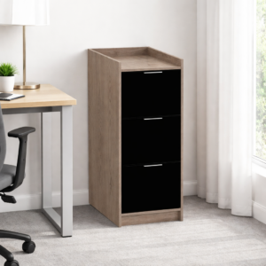 Archivero Vertical con 3 gavetas y 1 entrepaño (Ceniza)