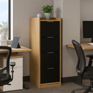 Archivero Vertical Fijo con 4 gavetas y 1 entrepaño (Monarca)