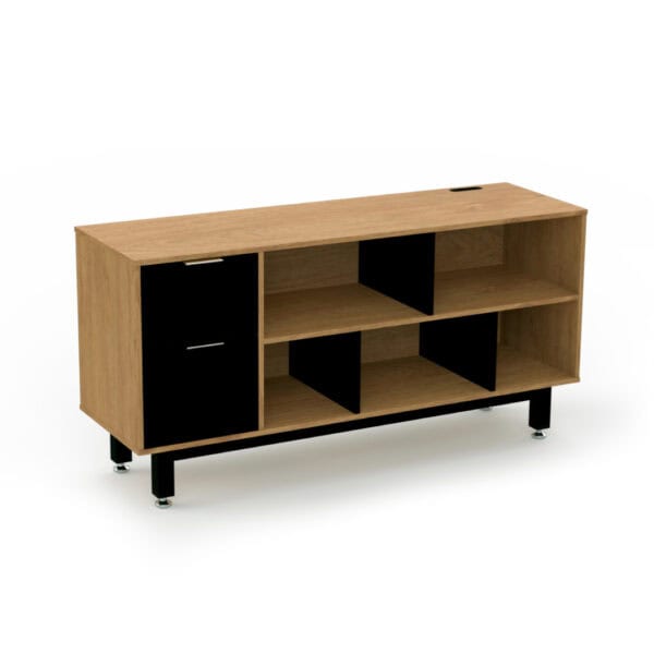 Credenza Alta con Papelera y Archivo 150 x 75 cm (Izquierdo, Monarca)