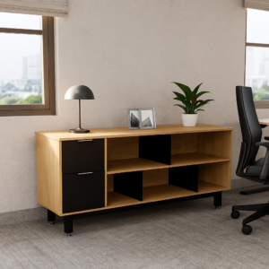 Credenza Alta con Papelera y Archivo 180 x 75 cm (Izquierdo, Monarca)