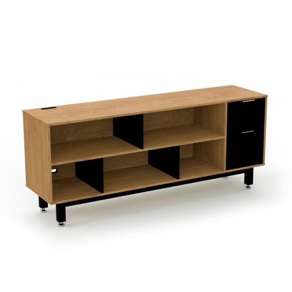 Credenza Alta con Papelera y Archivo 180 x 75 cm (Derecho, Monarca)