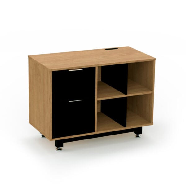 Credenza Baja con Papelera y Archivo 90 x 67.5 cm (Izquierdo, Monarca)