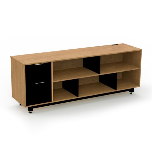 Credenza Baja con Papelera y Archivo 180 x 67.5 cm (Izquierdo, Monarca)