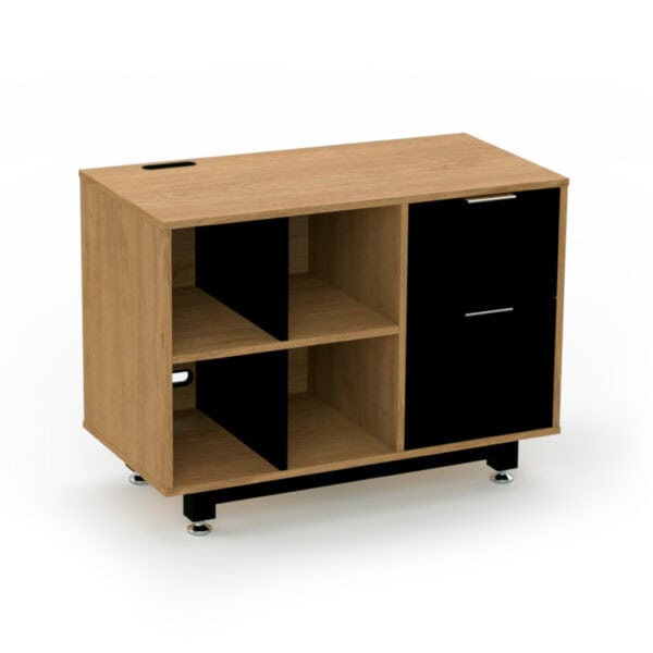 Credenza Baja con Papelera y Archivo 90 x 67.5 cm (Derecho, Monarca)