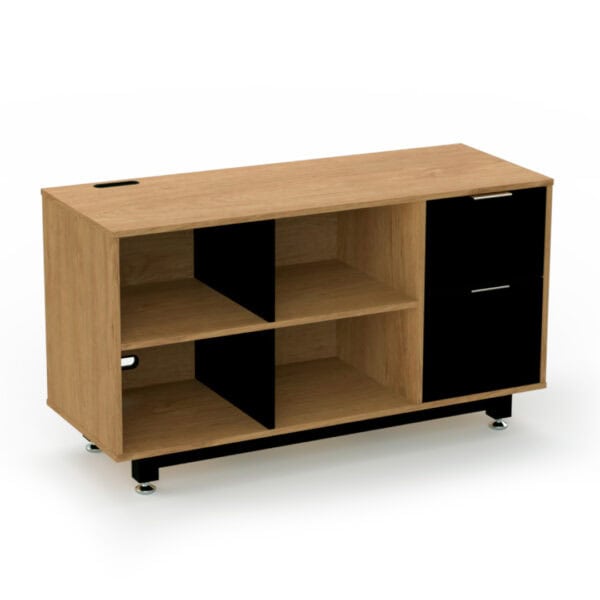 Credenza Baja con Papelera y Archivo 120 x 67.5 cm (Derecho, Monarca)