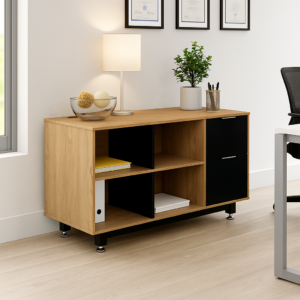 Credenza Baja con Papelera y Archivo 120 x 67.5 cm (Derecho, Monarca)