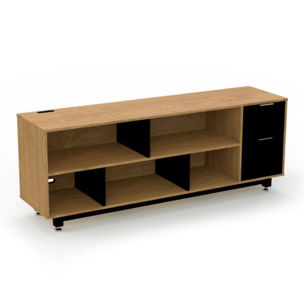 Credenza Baja con Papelera y Archivo 180 x 67.5 cm (Derecho, Monarca)