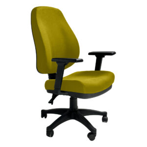 Silla Operativa Poliuretano Inyectado Confort II Tela Stella Color Pera