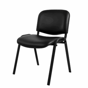 Silla de Visita Allegro sin Brazos en Vinipiel Color Negro