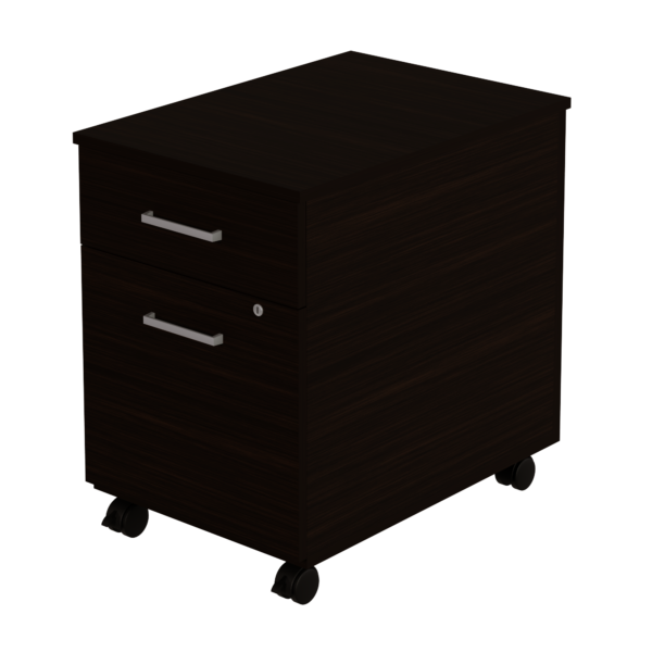 Archivero Movil 106 Melamina (Wengue Estructura Negro) - Image 2
