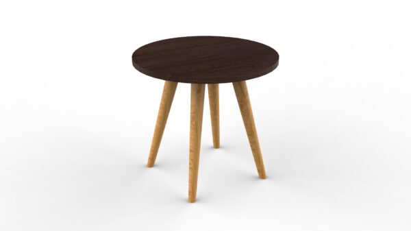 Mesa Circular Central Mod. 900 (Melamina LI Color Tabaco Estructura Silver)