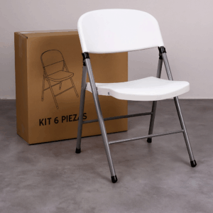 Kit 6 Piezas Silla Plegable (Blanco)