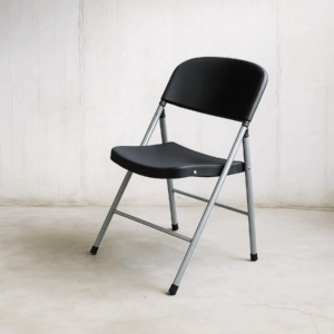 Silla Plegable Plástica Color Negro