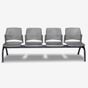 Banca 4 Plazas Rewind RE-574 Negro/Gris