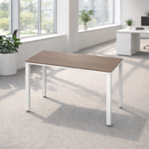 Escritorio Sencillo Billydesk 120x60 cm Ceniza Estructura Blanco