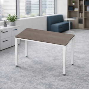 Escritorio Sencillo Billydesk 120x60 cm Ceniza Estructura Blanco