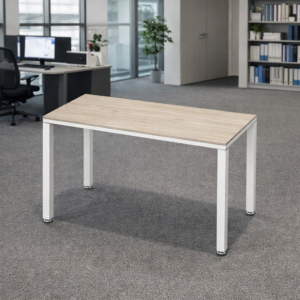 Escritorio Sencillo Billydesk 120x60 cm Encino Polar Estructura Blanco