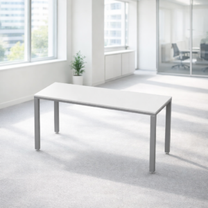 Escritorio Sencillo Billydesk 150x60 cm Blanco Estructura Metálica Oxford