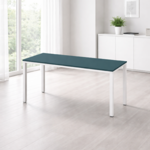 Escritorio Sencillo Billydesk 150x60 cm Zafiro Estructura Metálica Blanco