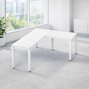 Configuración en L Billydesk 180x150cm - Blanco-blanco