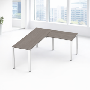 Configuración en L Billydesk 180x150cm - Ceniza-blanco
