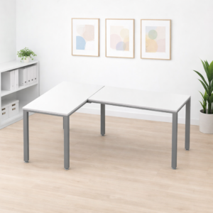 Configuración en L Billydesk 120x180cm - Blanco-Oxford