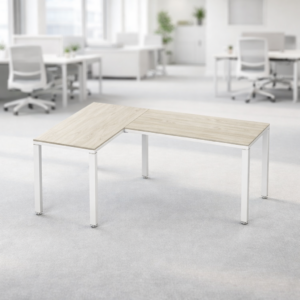 Configuración en L Billydesk 120x180cm - Encino polar-Blanco
