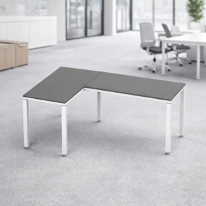 Configuración en L Billydesk 120x180cm - Oxford-Blanco