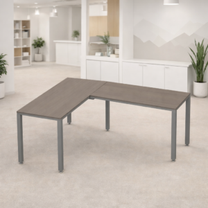 Configuración en L Billydesk 150x180cm - Ceniza-Blanco