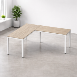 Configuración en L Billydesk 150x180cm - Encino polar-blanco
