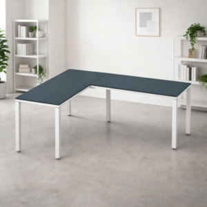 Configuración en L Billydesk 150x180cm - Zafiro-Blanco