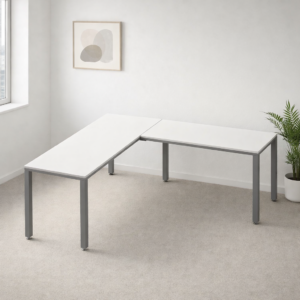 Configuración en L Billydesk 180x180cm - Blanco-Oxford