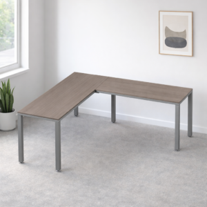 Configuración en L Billydesk 180x180cm - Ceniza-Oxford