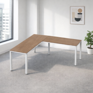 Configuración en L Billydesk 180x180cm - Monarca-Blanco