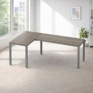 Configuración en L Billydesk 120x210cm - Ceniza-Oxford