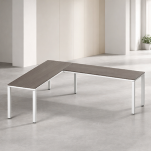 Configuración en L Billydesk 180x210cm - Ceniza-Blanco