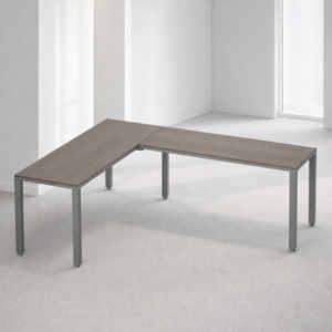 Configuración en L Billydesk 180x210cm - Ceniza-Blanco