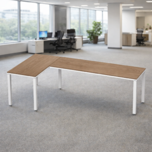 Configuración en L Billydesk 120x240cm - Monarca-Blanco