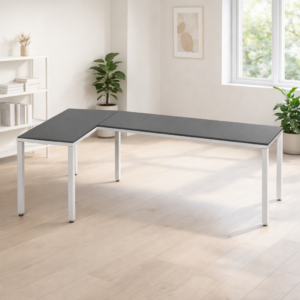 Configuración en L Billydesk 120x240cm - Oxford-Blanco