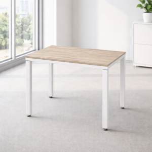 Escritorio Sencillo Billydesk 90x60 cm Encino Polar Estructura Blanco