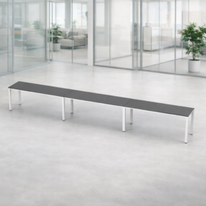 Escritorio Lineal Billydesk 540x60cm (3 personas) - Oxford-Blanco