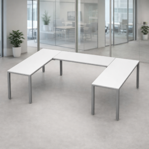 Escritorio en U Billydesk 180x270x180cm - Blanco-oxford