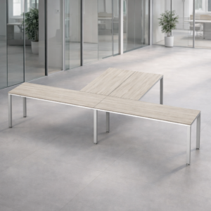 Escritorio en T Billydesk 360x210cm - encino-polar-blanco